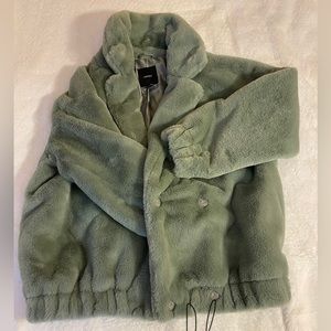 Sage Green fuzzy jacket F21 OFFERS ACCEPTED